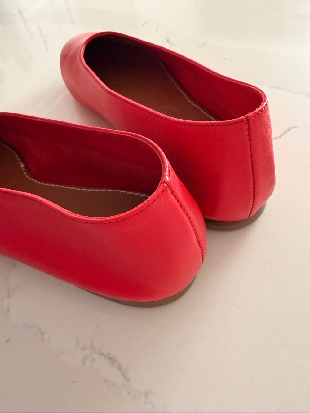 Staud Alba leather ballet flats Red size 37.5 - Picture 7 of 13